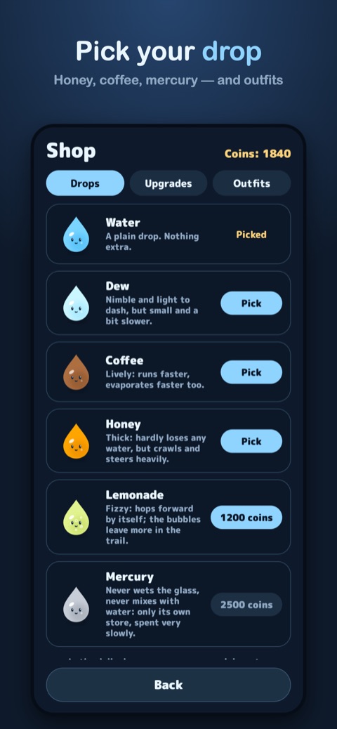 Adroption screenshot: the shop