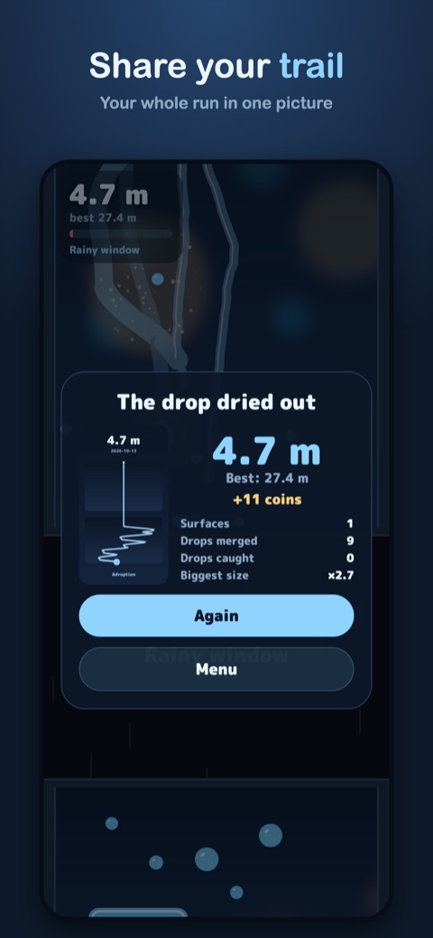 Adroption screenshot: a trail poster to share
