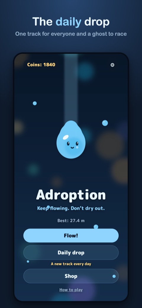 Adroption screenshot: the main menu